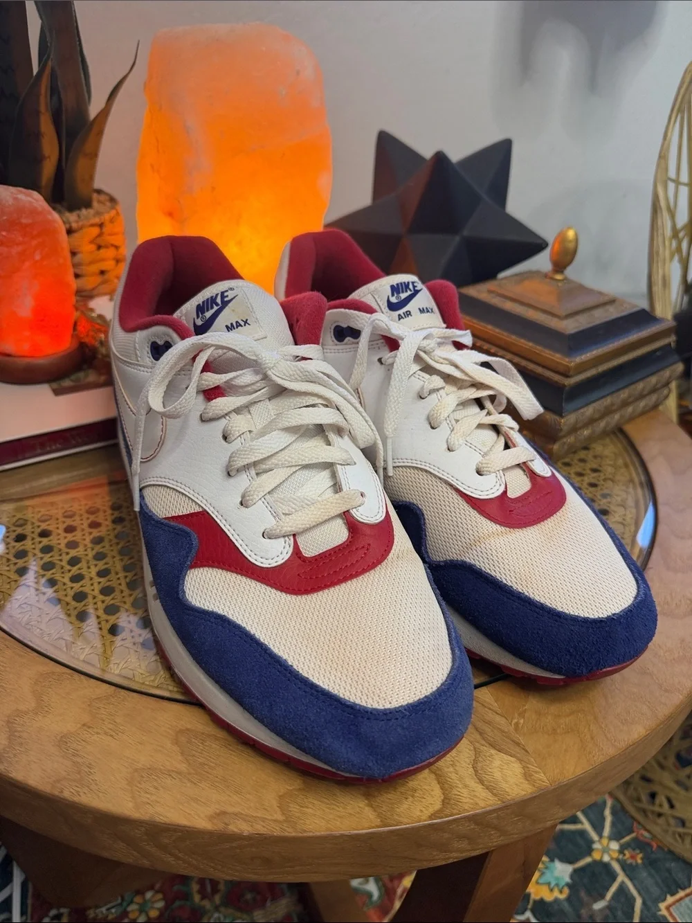 Nike Air Max 1 USA CJ9927-100 Men’s Size 13 Red White Blue Sneakers